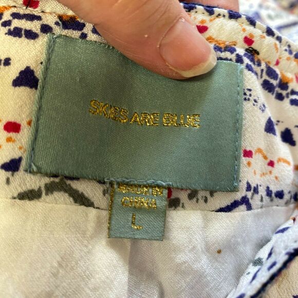 Stitch Fix Skies Are Blue Aztec Embroidered‎ Neckline Boho Babydoll Casual Dress - Picture 5 of 6